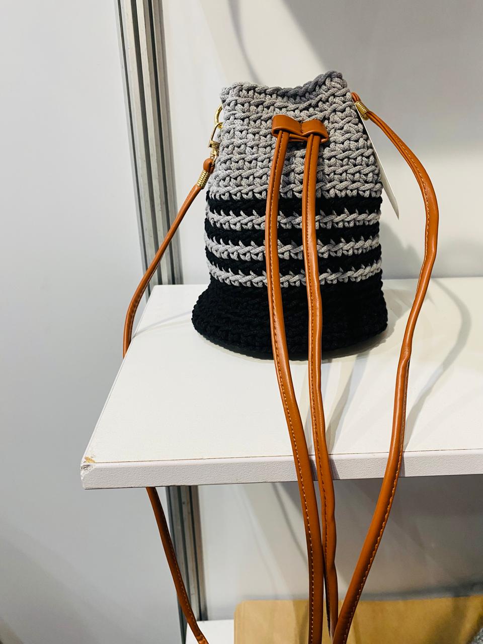 Cultural fit Handmade Bucket Crochet handbag for ladies