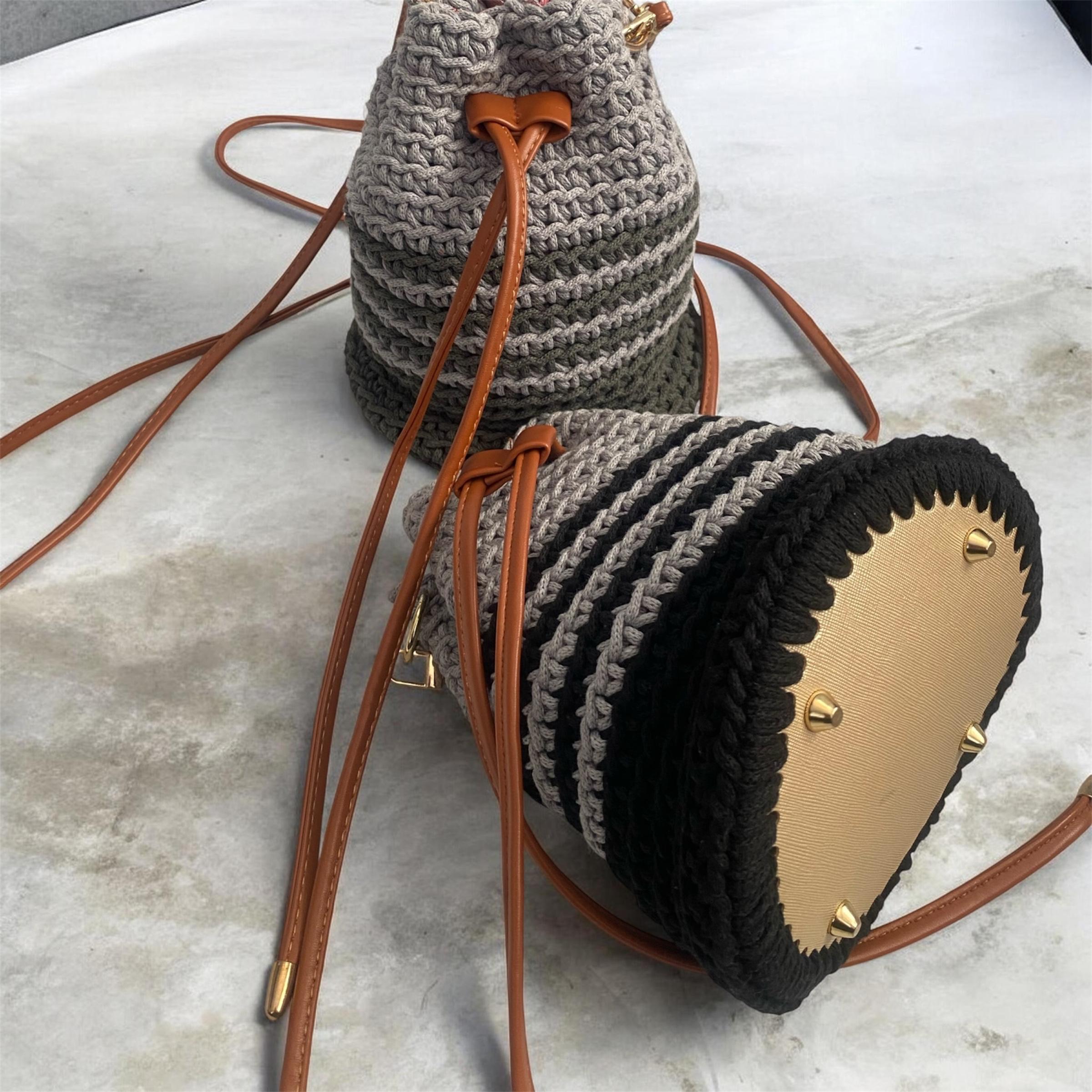Cultural fit Handmade Bucket Crochet handbag for ladies